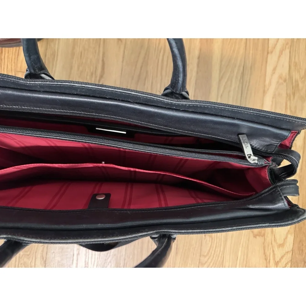 Tumi Elements Black Ballistic Nylon Leather Trim Briefcas Laptop Sleeve&Mini Bag